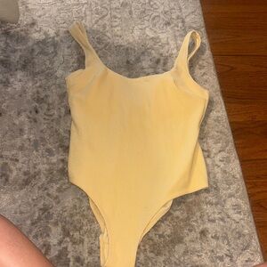 H&M Light Yellow One Piece Swimsuit